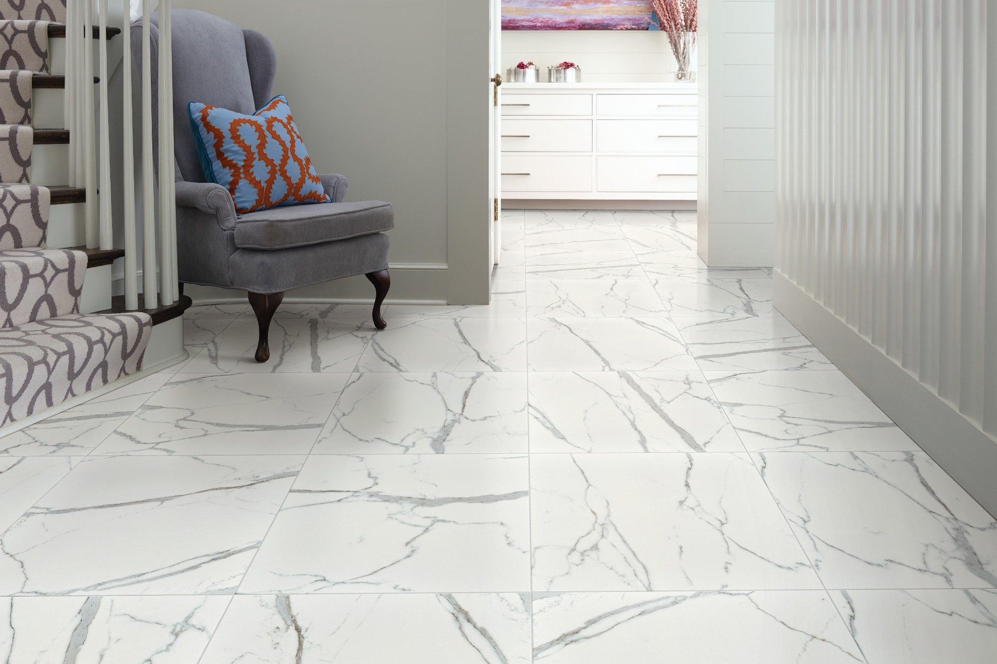 tile floor hallway - Flooring Store in Oakville